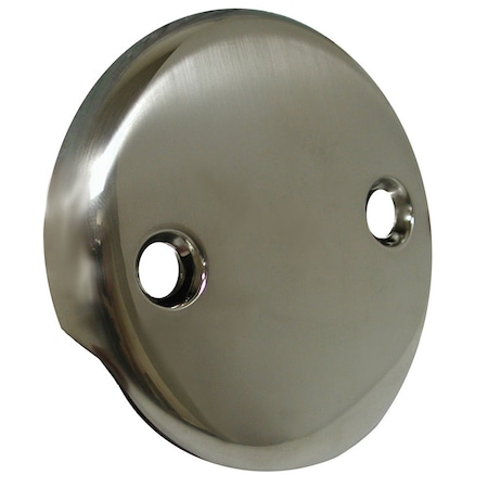 Jones Stephens Brushed Nickel Two-Hole Overflow Plate P3565BN